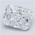 Natural Diamond 2.01 Carats, Radiant with  Cut, D Color, VS2 Clarity and Certified by GIA