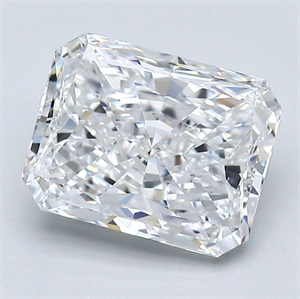 Picture of Natural Diamond 2.01 Carats, Radiant with  Cut, D Color, VS2 Clarity and Certified by GIA