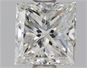 Natural Diamond 0.81 Carats, Princess with  Cut, H Color, SI2 Clarity and Certified by GIA