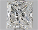 Natural Diamond 0.81 Carats, Princess with  Cut, H Color, SI2 Clarity and Certified by GIA