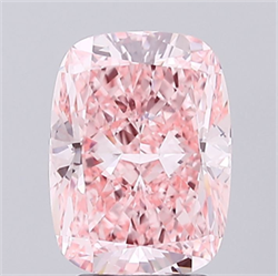 Picture of Lab Grown Diamond 3.50 Carats, CUSHION MODIFIED with  Cut, Fancy Vivid Pink Color, VS1 Clarity and Certified by IGI