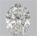 Natural Diamond 1.00 Carats, Oval with  Cut, G Color, SI1 Clarity and Certified by GIA