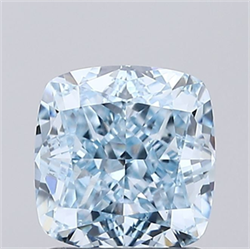 Picture of Lab Grown Diamond 1.53 Carats, CUSHION MODIFIED with  Cut, Fancy Vivid Blue Color, VS1 Clarity and Certified by IGI