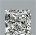 Natural Diamond 0.91 Carats, Princess with  Cut, H Color, VVS2 Clarity and Certified by GIA