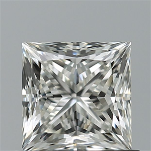 Picture of Natural Diamond 0.91 Carats, Princess with  Cut, H Color, VVS2 Clarity and Certified by GIA