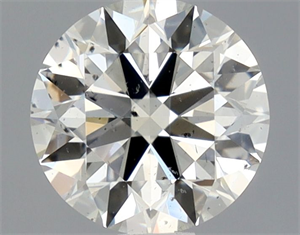 Picture of Natural Diamond 0.75 Carats, Round with Excellent Cut, K Color, SI2 Clarity and Certified by GIA