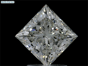 Foto Diamante Natural 2.01 quilates, Princesa , Color H, claridad SI1 y certificado GIA de