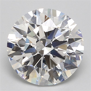 Picture of Lab Grown Diamond 4.14 Carats, Round with Excellent Cut, D Color, VVS2 Clarity and Certified by GIA