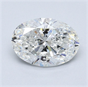 Diamante Natural 1.30 quilates, Ovalado , Color F, claridad SI2 y certificado GIA