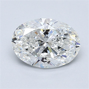 Foto Diamante Natural 1.30 quilates, Ovalado , Color F, claridad SI2 y certificado GIA de
