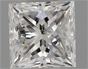Natural Diamond 0.50 Carats, Princess with  Cut, F Color, SI2 Clarity and Certified by GIA
