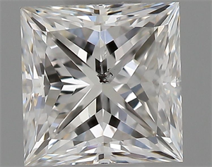 Picture of Natural Diamond 0.50 Carats, Princess with  Cut, F Color, SI2 Clarity and Certified by GIA