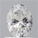 Natural Diamond 0.50 Carats, Oval with  Cut, E Color, SI1 Clarity and Certified by GIA