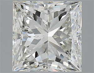 Picture of Natural Diamond 3.01 Carats, Princess with  Cut, I Color, SI2 Clarity and Certified by IGI