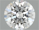 Lab Grown Diamond 1.10 Carats, Round with Excellent Cut, D Color, VVS2 Clarity and Certified by IGI