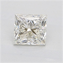 Natural Diamond 0.80 Carats, Princess with  Cut, J Color, I1 Clarity and Certified by GIA
