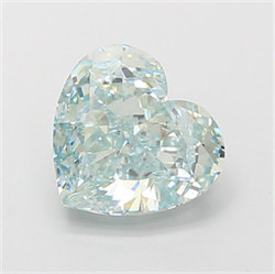 Picture of Lab Grown Diamond 2.75 Carats, Heart with  Cut, Fancy Intense Green Color, VVS2 Clarity and Certified by IGI