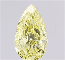 Picture of Lab Grown Diamond 1.55 Carats, Pear with  Cut, Fancy Yellow Color, VS1 Clarity and Certified by IGI