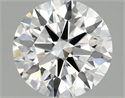 Lab Grown Diamond 1.05 Carats, Round with Ideal Cut, D Color, VVS2 Clarity and Certified by IGI