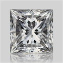 Natural Diamond 0.50 Carats, Princess with  Cut, D Color, VVS2 Clarity and Certified by GIA