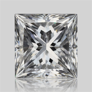 Picture of Natural Diamond 0.50 Carats, Princess with  Cut, D Color, VVS2 Clarity and Certified by GIA