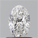 Natural Diamond 0.57 Carats, Oval with  Cut, E Color, SI1 Clarity and Certified by GIA