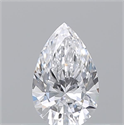 Natural Diamond 0.50 Carats, Pear with  Cut, D Color, VS2 Clarity and Certified by GIA