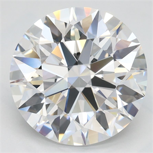Picture of Lab Grown Diamond 3.33 Carats, Round with Ideal Cut, D Color, VVS1 Clarity and Certified by IGI