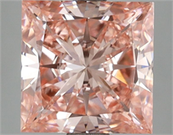 Picture of Lab Grown Diamond 3.04 Carats, Princess with  Cut, Fancy Vivid Pink Color, VS1 Clarity and Certified by IGI