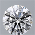 Lab Grown Diamond 3.57 Carats, Round with Ideal Cut, D Color, VVS2 Clarity and Certified by IGI