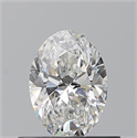 Natural Diamond 0.52 Carats, Oval with  Cut, F Color, SI2 Clarity and Certified by GIA
