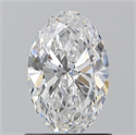 Natural Diamond 1.00 Carats, Oval with  Cut, D Color, SI1 Clarity and Certified by GIA