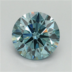 Picture of Lab Grown Diamond 2.12 Carats, Round with Excellent Cut, Fancy Vivid Blue Color, VS1 Clarity and Certified by IGI