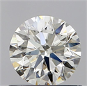Natural Diamond 0.70 Carats, Round with Excellent Cut, K Color, VS2 Clarity and Certified by GIA