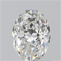 Natural Diamond 0.90 Carats, Oval with  Cut, F Color, VVS1 Clarity and Certified by GIA