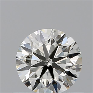 Picture of Natural Diamond 0.51 Carats, Round with Very Good Cut, K Color, VS2 Clarity and Certified by GIA