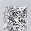 Natural Diamond 5.05 Carats, Princess with  Cut, E Color, SI1 Clarity and Certified by GIA