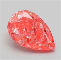 Picture of Lab Grown Diamond 4.61 Carats, Pear with  Cut, Fancy Vivid Pink Color, VVS2 Clarity and Certified by IGI