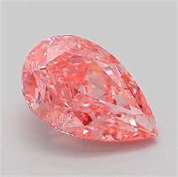 Picture of Lab Grown Diamond 2.06 Carats, Pear with  Cut, Fancy Vivid Pink Color, VVS2 Clarity and Certified by IGI