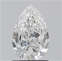 Natural Diamond 1.20 Carats, Pear with  Cut, E Color, SI2 Clarity and Certified by GIA
