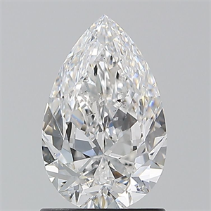 Picture of Natural Diamond 1.20 Carats, Pear with  Cut, E Color, SI2 Clarity and Certified by GIA