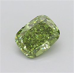 Picture of Lab Grown Diamond 1.64 Carats, CUSHION MODIFIED with  Cut, Fancy Vivid Green Color, VVS2 Clarity and Certified by IGI