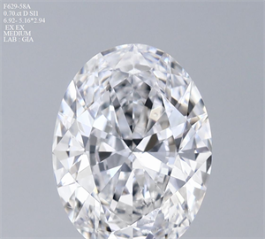Picture of Natural Diamond 0.70 Carats, Oval with  Cut, D Color, SI1 Clarity and Certified by GIA