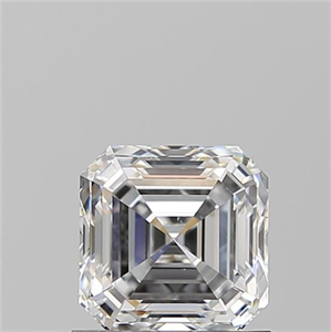 Picture of Natural Diamond 1.02 Carats, Asscher with  Cut, E Color, SI1 Clarity and Certified by GIA