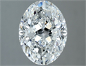 Natural Diamond 2.00 Carats, Oval with  Cut, F Color, VS2 Clarity and Certified by GIA