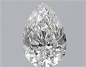 Natural Diamond 0.56 Carats, Pear with  Cut, E Color, VVS2 Clarity and Certified by GIA