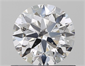 Natural Diamond 0.72 Carats, Round with Excellent Cut, E Color, SI1 Clarity and Certified by GIA