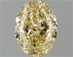 Picture of Lab Grown Diamond 2.04 Carats, Oval with  Cut, Fancy Intense Yellow Color, VS1 Clarity and Certified by IGI