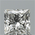 Natural Diamond 0.91 Carats, Princess with  Cut, I Color, VVS1 Clarity and Certified by GIA
