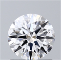 Lab Grown Diamond 1.02 Carats, Round with Ideal Cut, D Color, VVS2 Clarity and Certified by IGI
